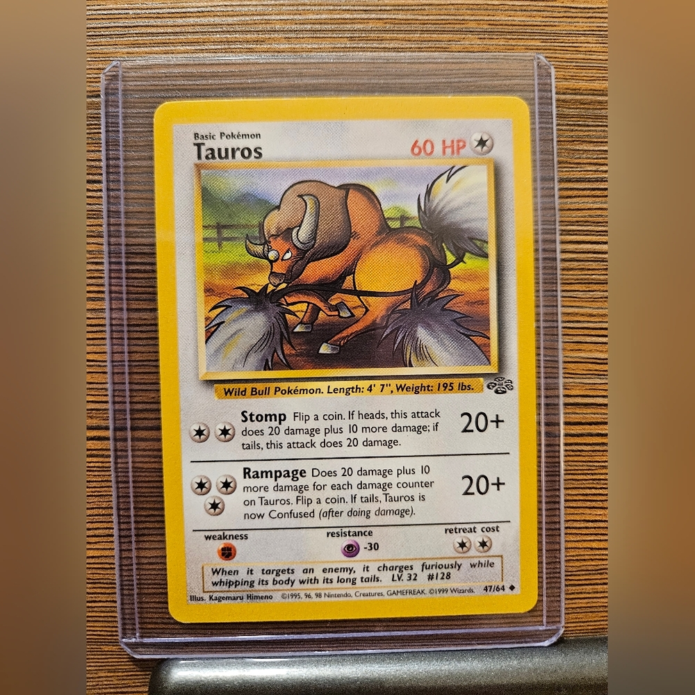 Pokemon Jungle Tauros 47/64 Jungle Trading Card